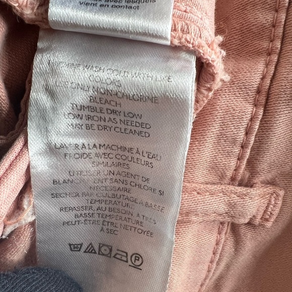 NWOT Free People Billie Chino High Rise Shorts In Pink - Picture 12 of 13